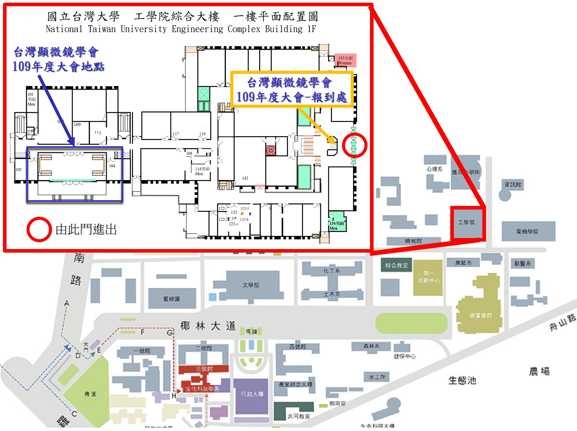 報到處改到大門口